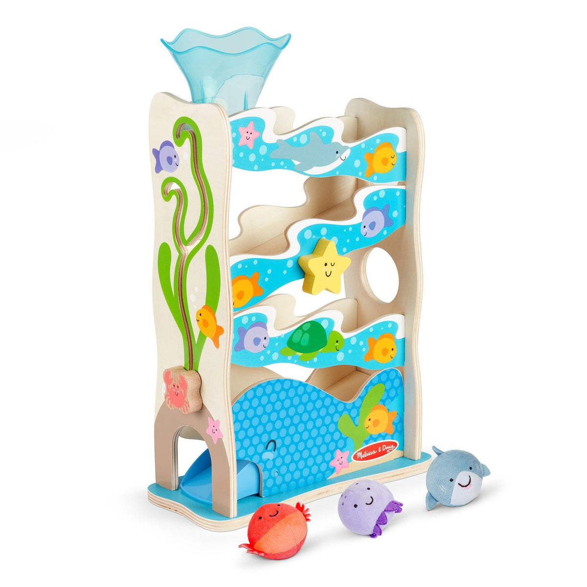 Melissa & Doug Rollables Wooden Ocean Slide Ages 1+ Years