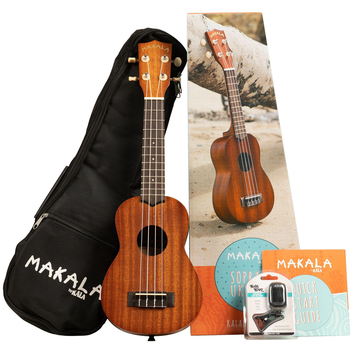 Makala Soprano Ukulele Pack w/ Bag Tuner & Instruction Pamphlet