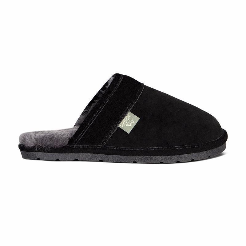 Cloud Nine Sheepskin Men's Scuff Slip-On-Black-13.5-14.5