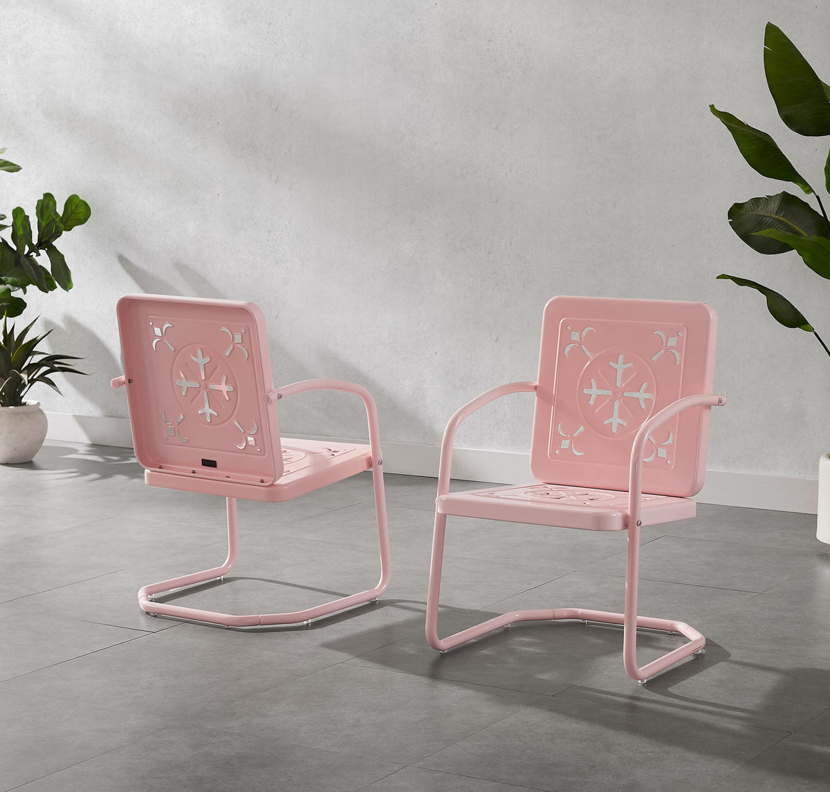 Crosley Outdoor Azalea 2-Piece Retro Outdoor Chair Set