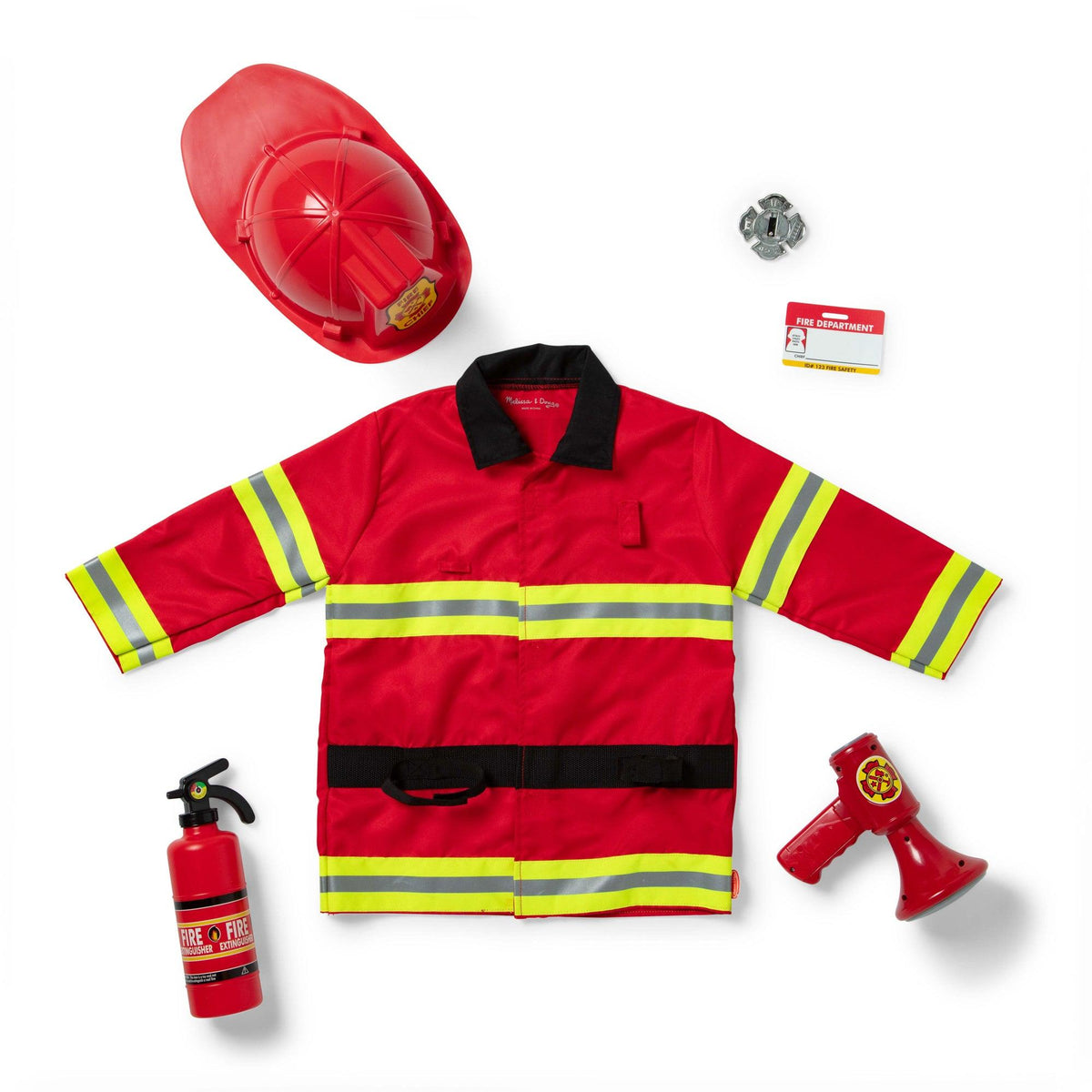 Melissa & Doug Fire Chief Role Play Costume Set Ages 3-6 Years