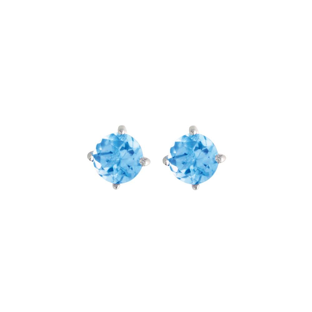 Jilco 5mm Blue Topaz Earrings