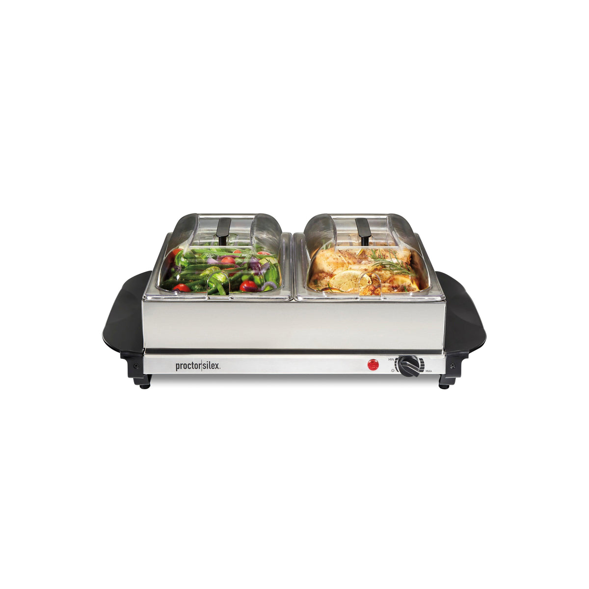 Proctor Silex Double Stainless Steel Buffet Server w/ Warming Tray