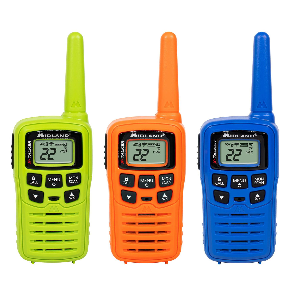 Midland Multi-Color X-Talker Two Way Radio 3 Pack