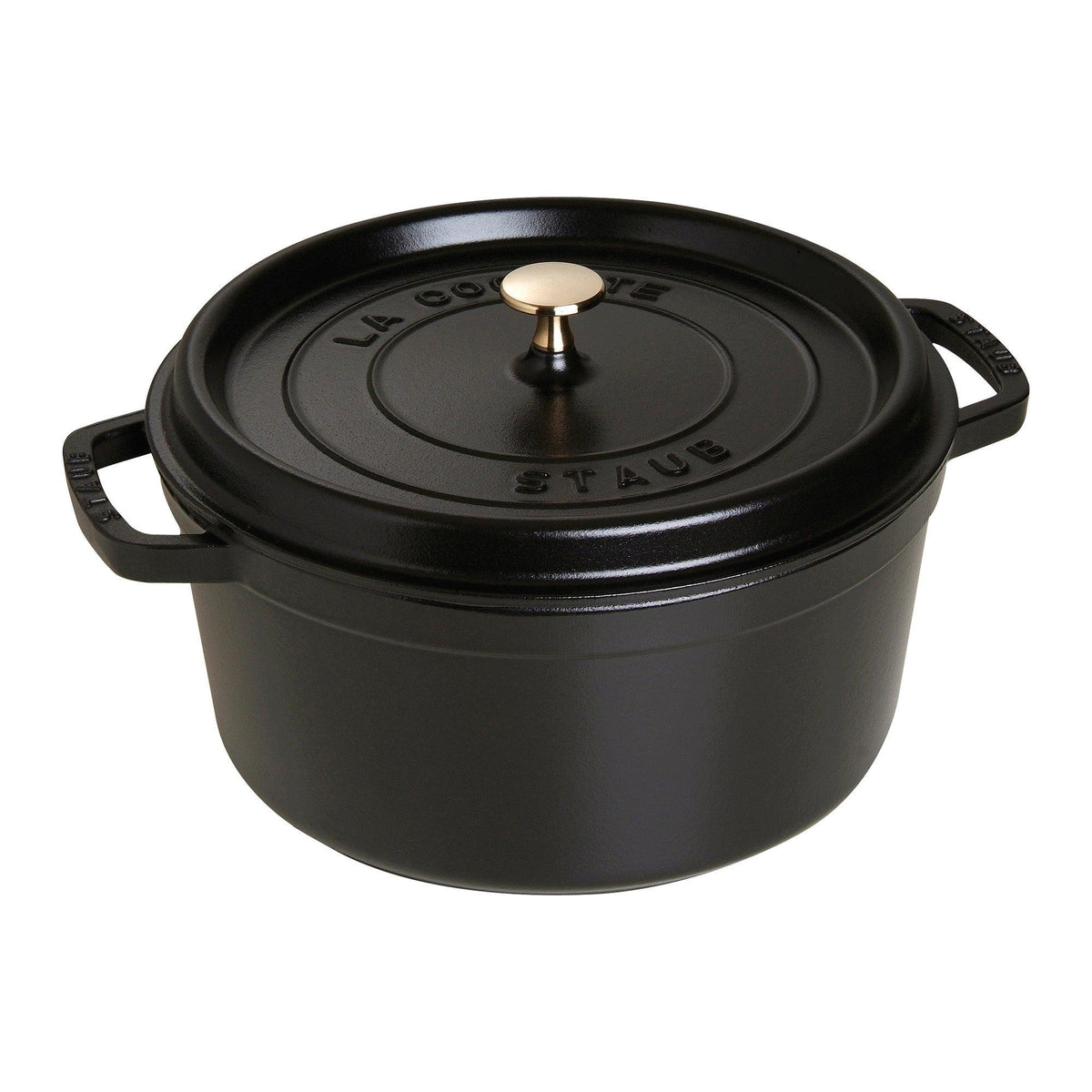 Staub 7qt Cast Iron Round Dutch Oven Matte Black