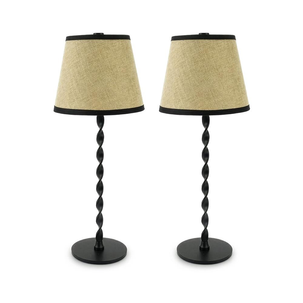 Bell + Howell Rechargeable Twisted Table Lamp Size 14" 2 Pack