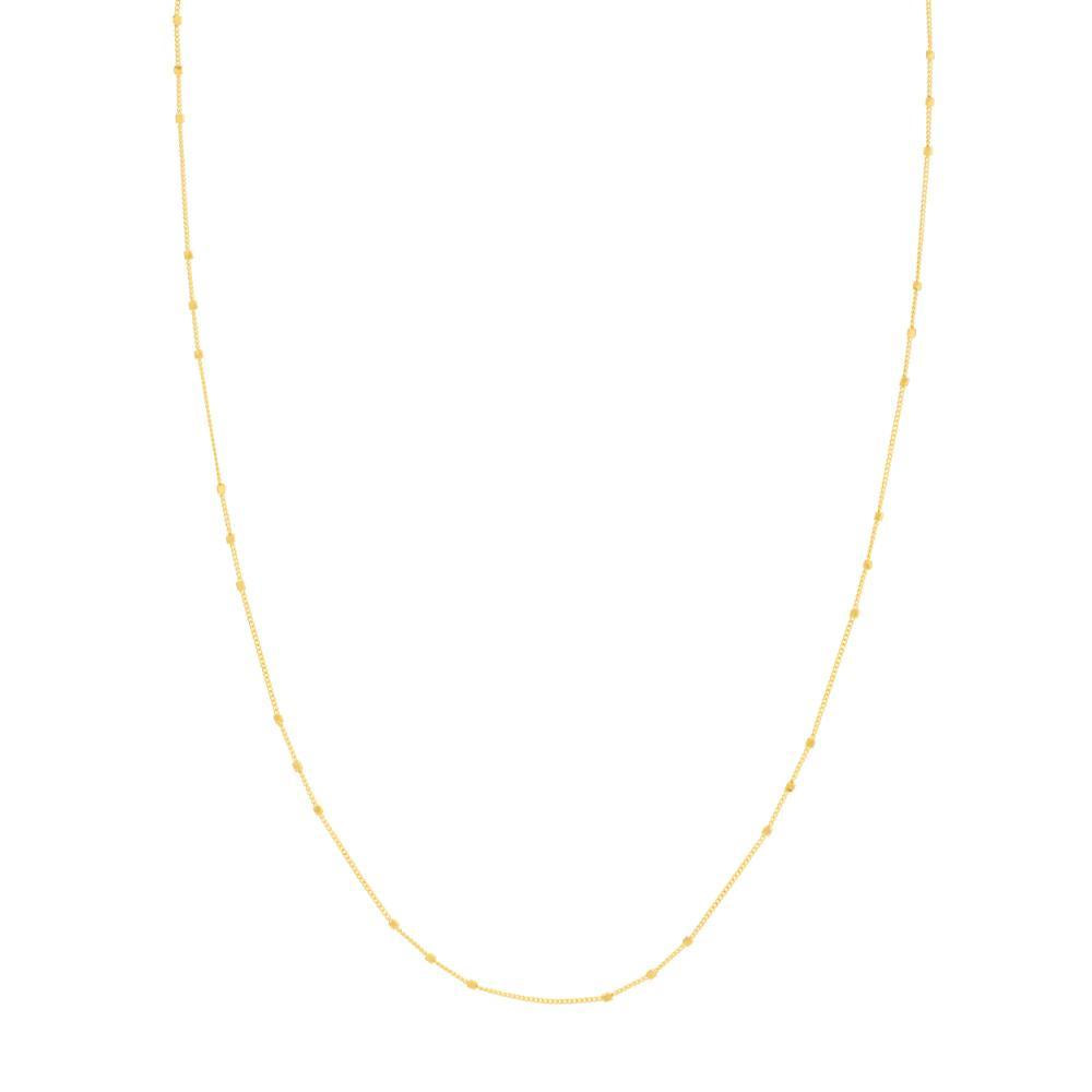 HAWLEY ST Triple Bead Saturn Chain 18" Necklace with Lobster Lock