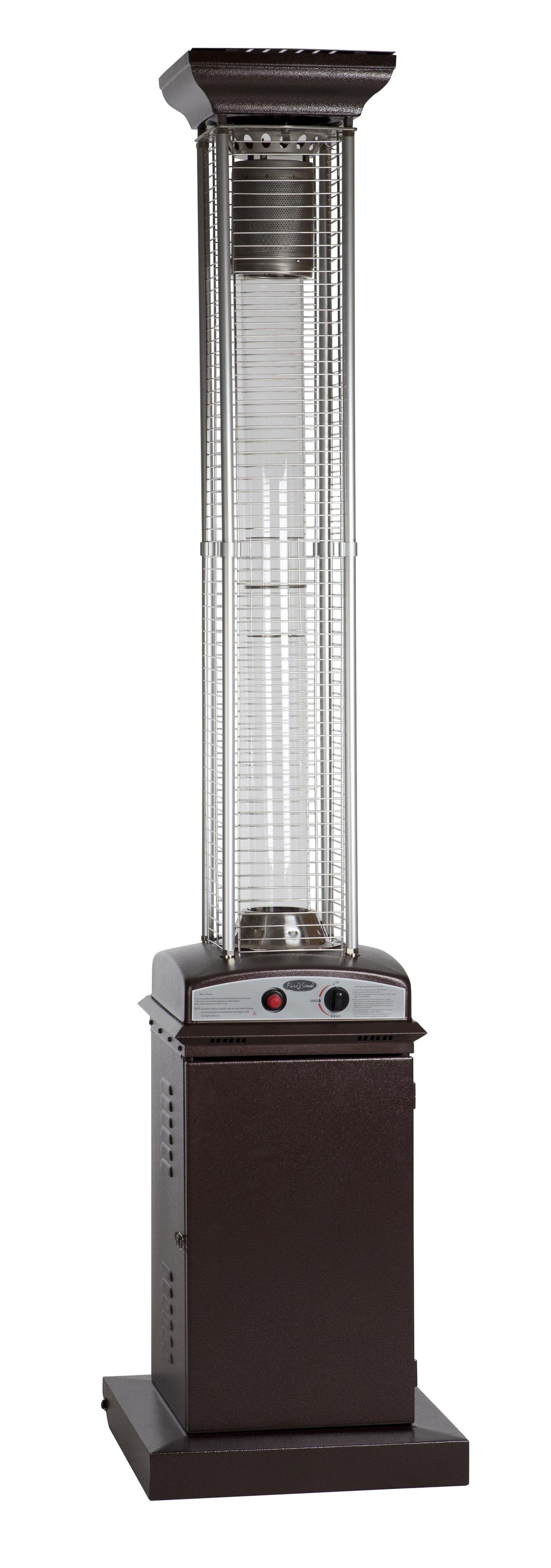 FireSense Hammered Bronze Finish Square Flame Patio Heater