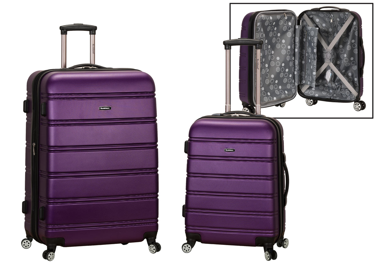 Rockland Luggage Melbourne, 2 Pc. Luggage Set - Purple