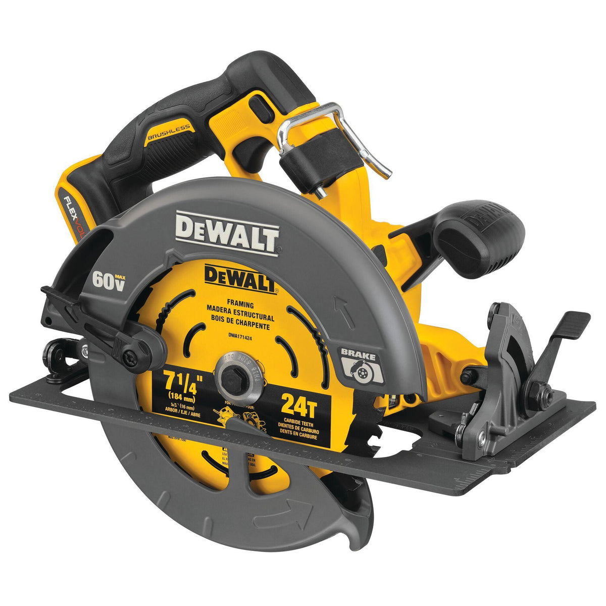 DeWalt 60V MAX 7.25" Brushless Circular Saw w/ Electronic Brake - Tool Only
