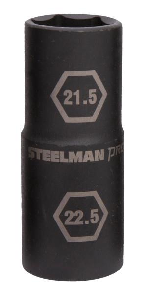 JS Products Steelman 1/2" Drive 6-Point 21.5mm x 22.5mm Impact Flip Socket