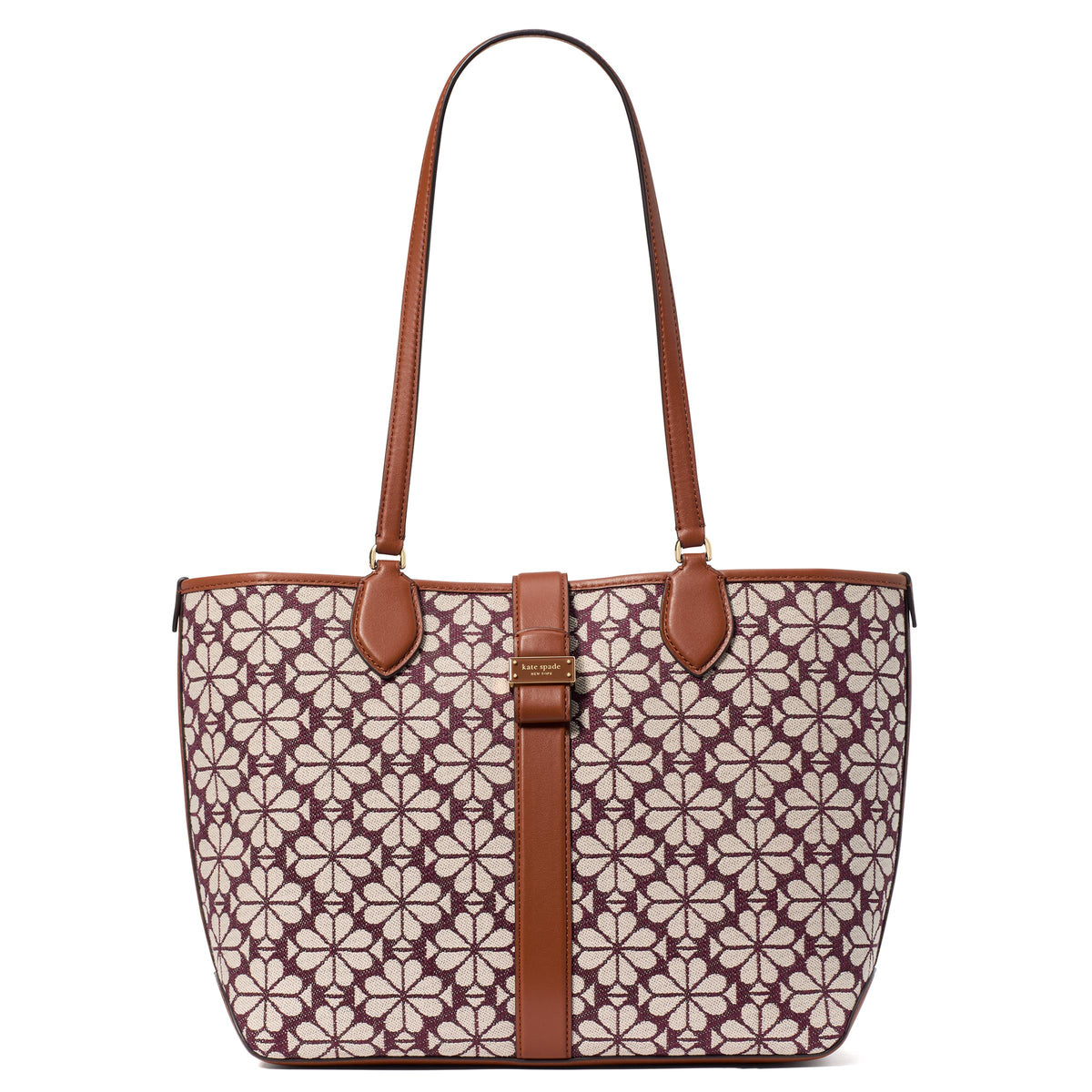 kate spade new york Spade Flower Jacquard Medium Tote - Burgundy Multi