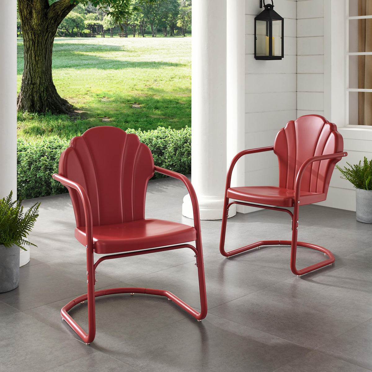 Crosley Outdoor Tulip 2Pc Retro Outdoor Chair Set