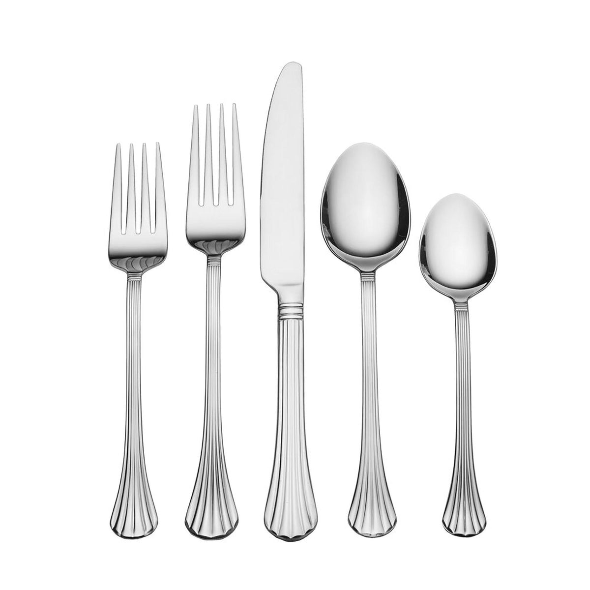 International Silver 51pc Cascade 18/0 Stainless Steel Flatware Set