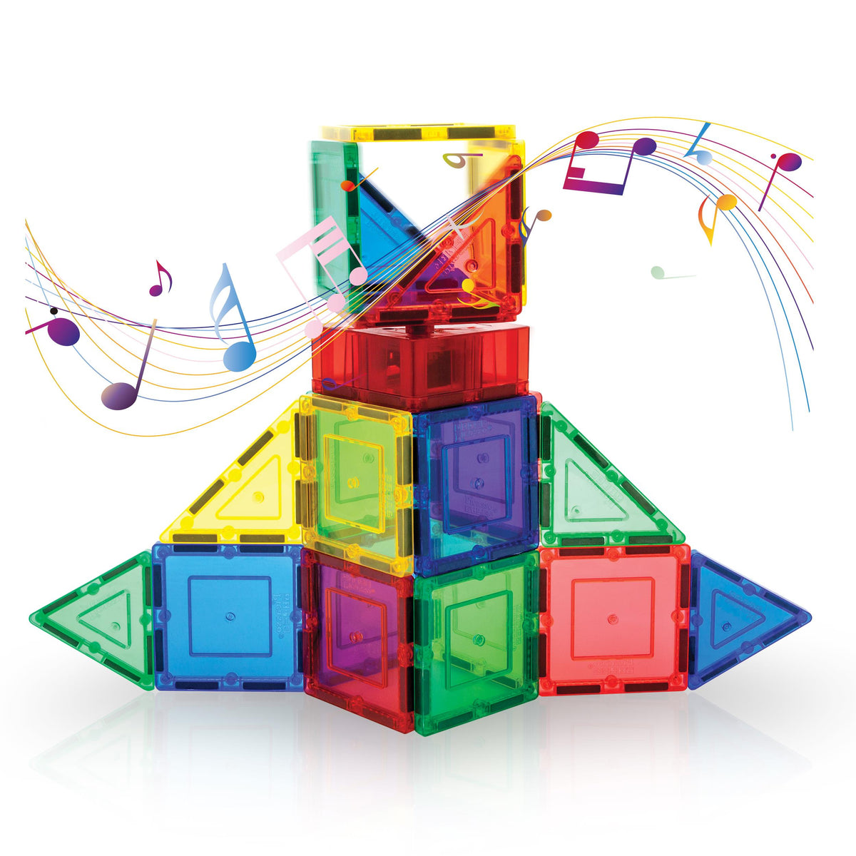 Picasso Tiles Magnetic Tiles with Rotating Music Box