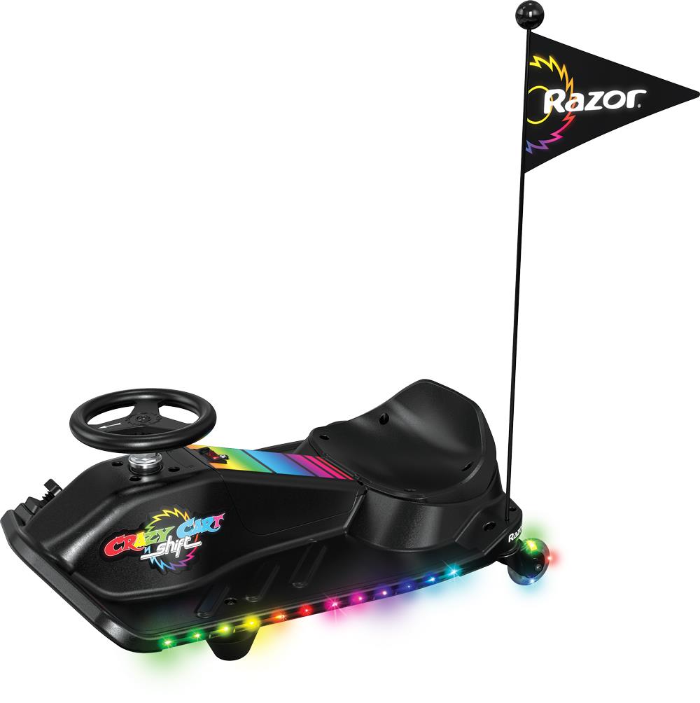 Razor USA Crazy Cart Shift Lightshow - Black (RB)