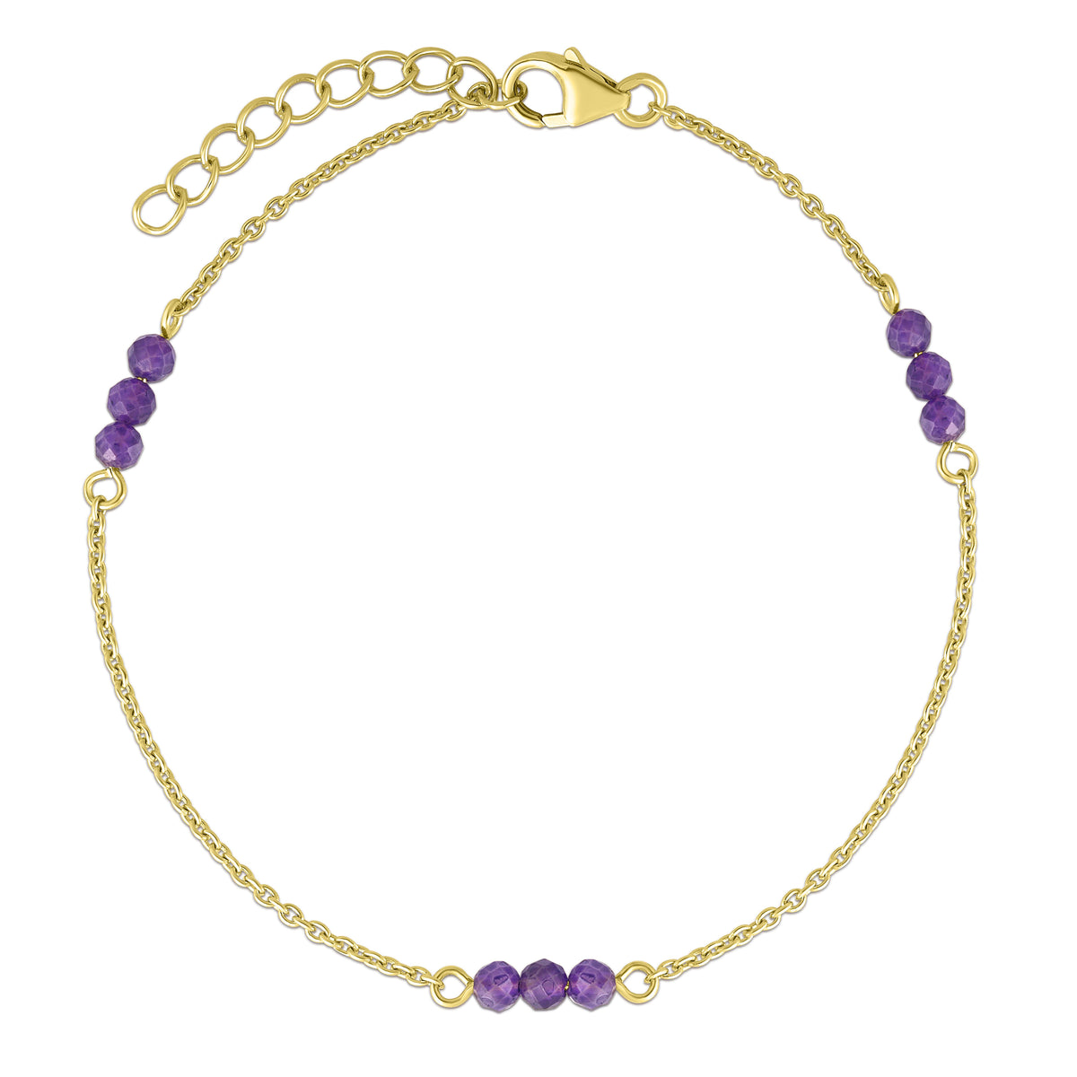 Jilco Inc Amethyst Station Bracelet