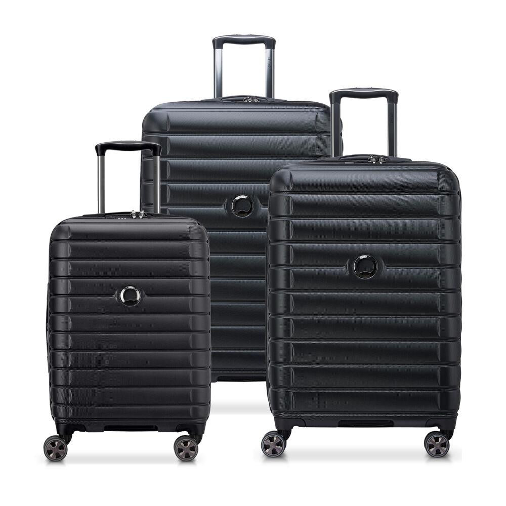 Delsey Shadow 5.0 3-Piece Smart Luggage Set with Carry-On, Medium and Large Suitcases