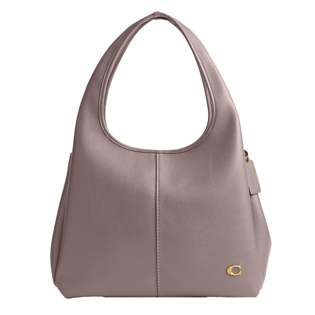 COACH Polished Pebble Leather Lana Shoulder Bag - Ash/Brass