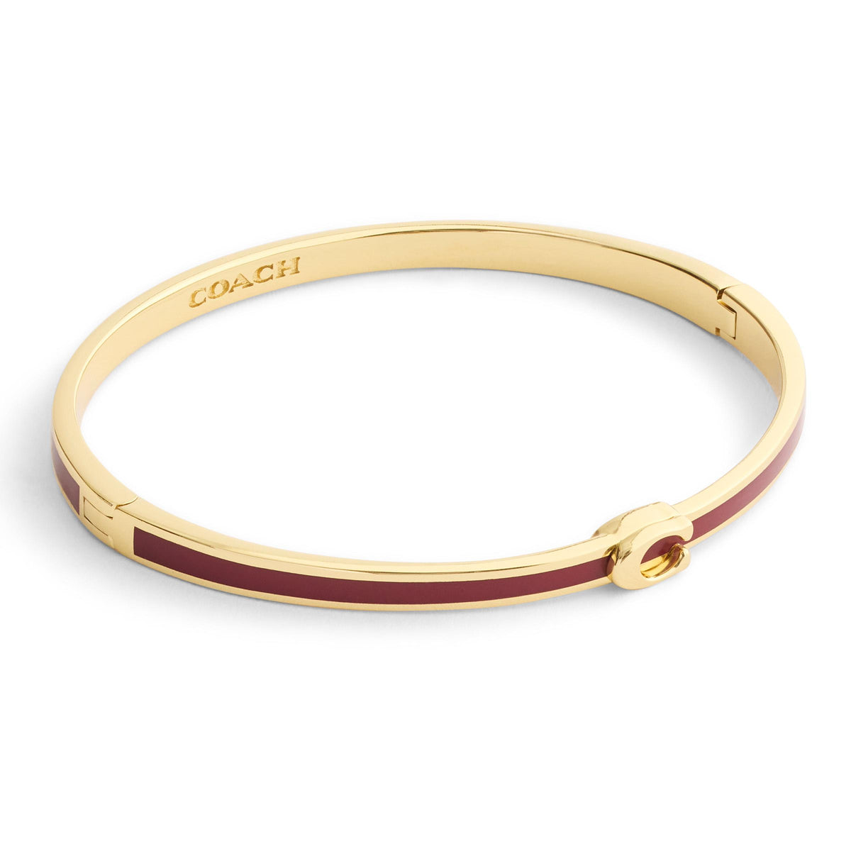 COACH Signature C Enamel Bangle Bracelet - Red