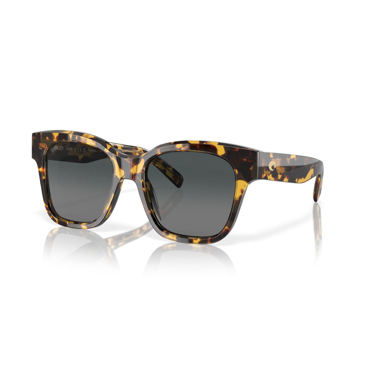 Costa Del Mar Nusa Sunglasses - (Frame) Tortoise; (Lens) Gray Gradient, 580G