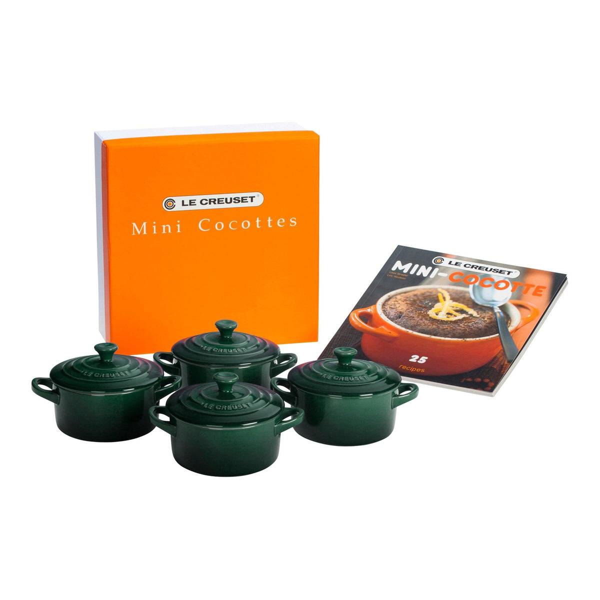 Le Creuset 8oz Mini Cocottes Set with Cookbook - 4pk Artichaut