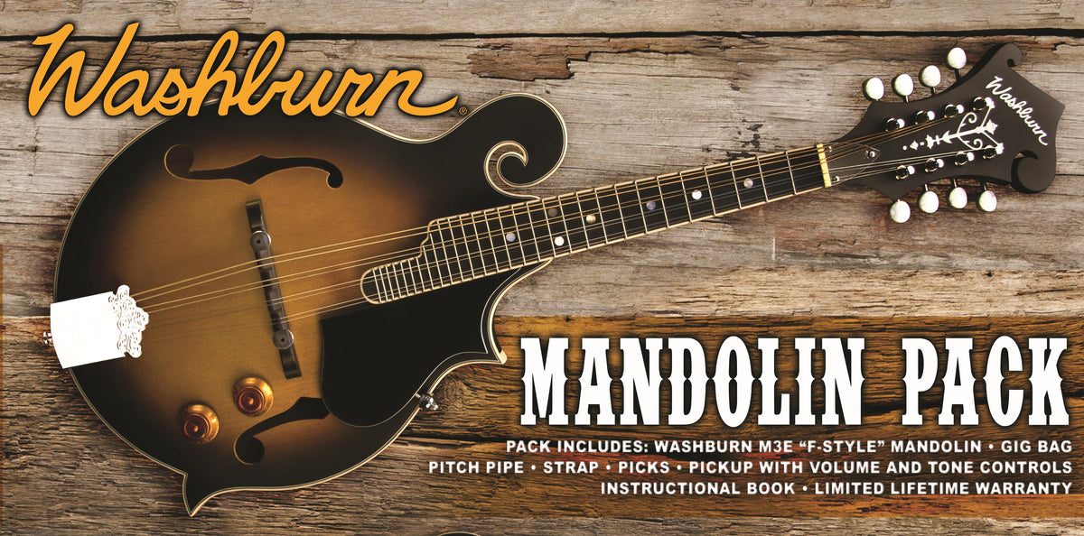 Washburn M3EK-A F-Style Mandolin Pack