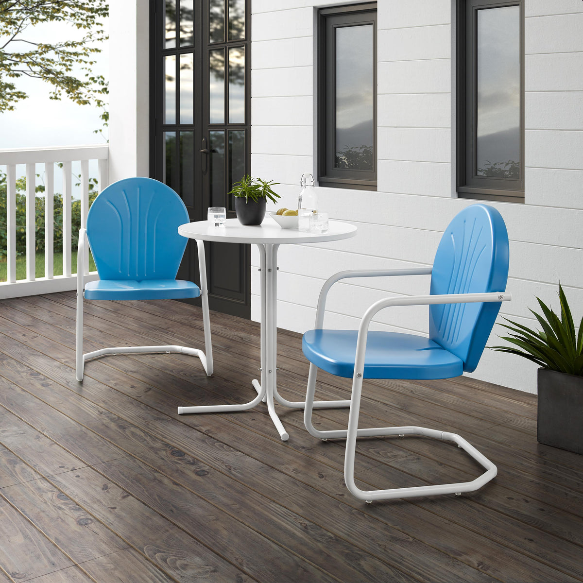 Crosley Outdoor Griffith 3Pc Retro Outdoor Bistro Set