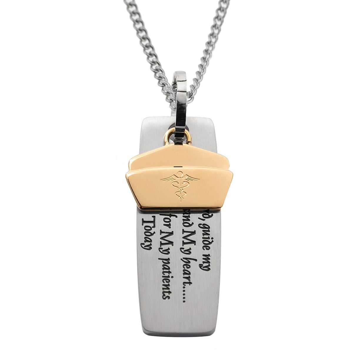 Joyful Sentiments Nurse's Prayer Pendant Necklace With Charm