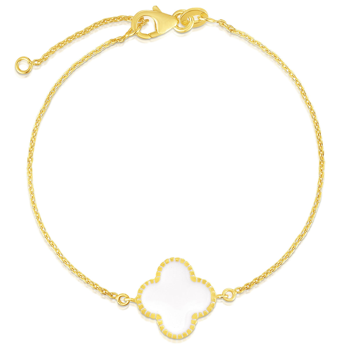 Jilco Inc White Clover Bracelet