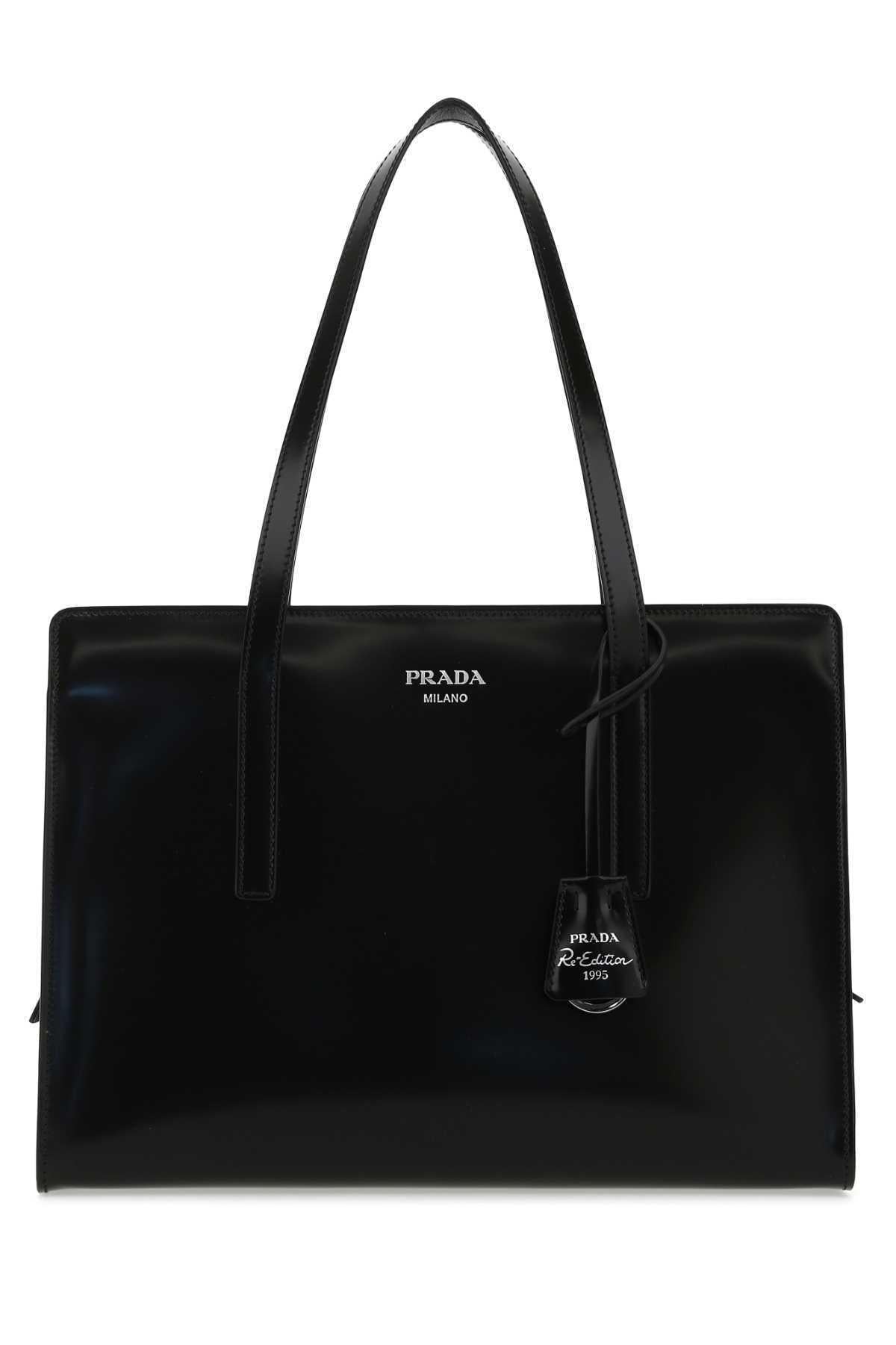 Prada Logo Printed Zipped Tote Bag
