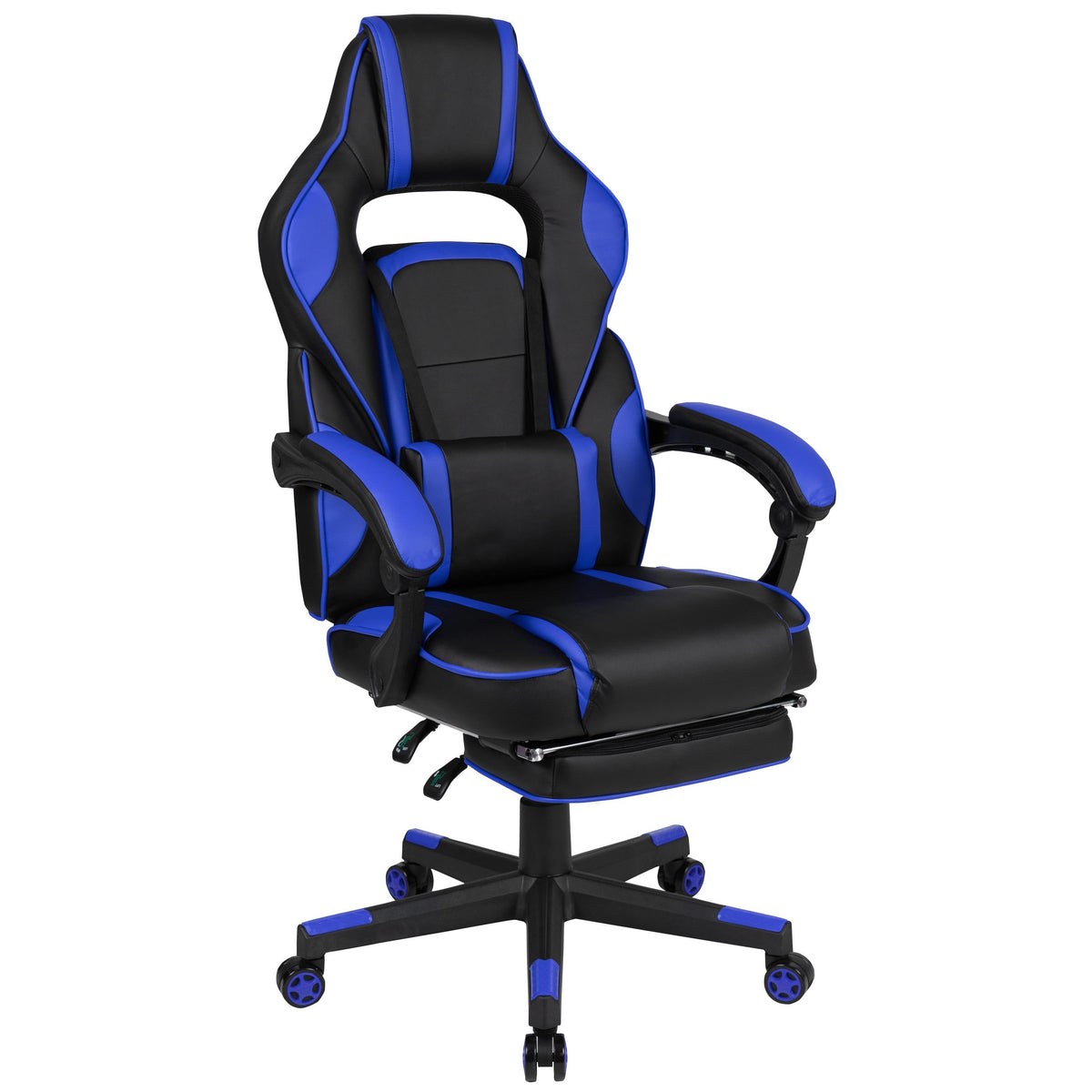 OSC Designs Black/Blue X40 Series Reclining & Massaging Gaming Chair