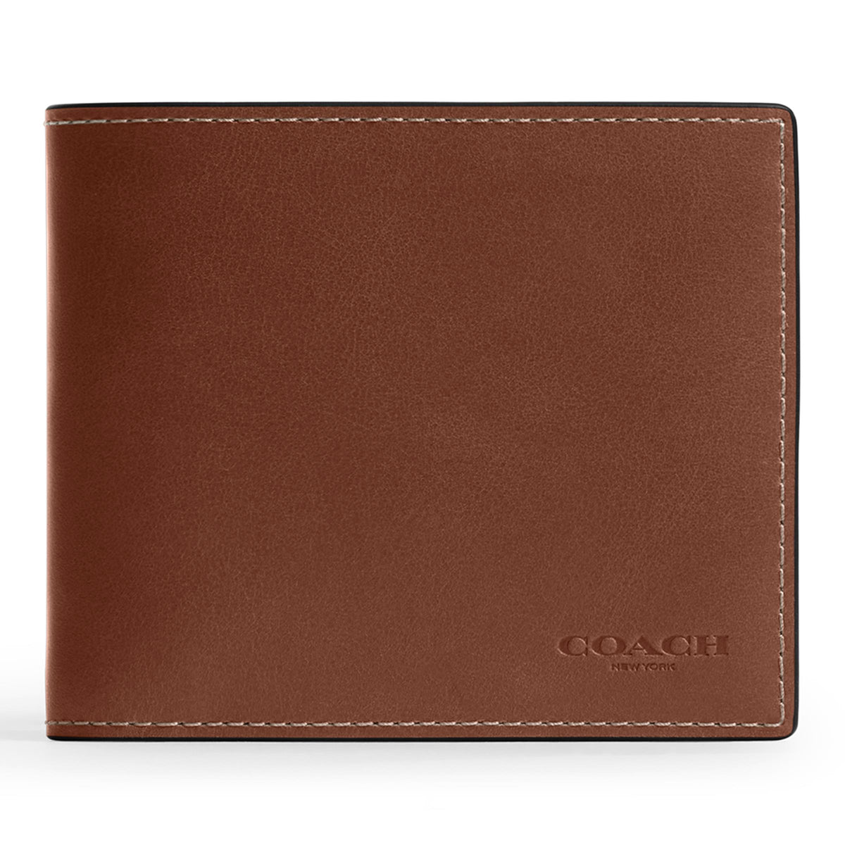 COACH Mens Full Grain Leather 3-IN-1 Wallet - Redwood