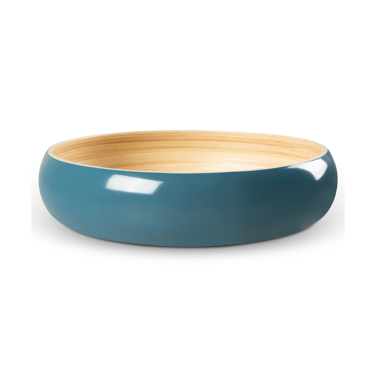 KitchenSupply LEXA - 12-Inch Bamboo Fruit Bowl - Navy
