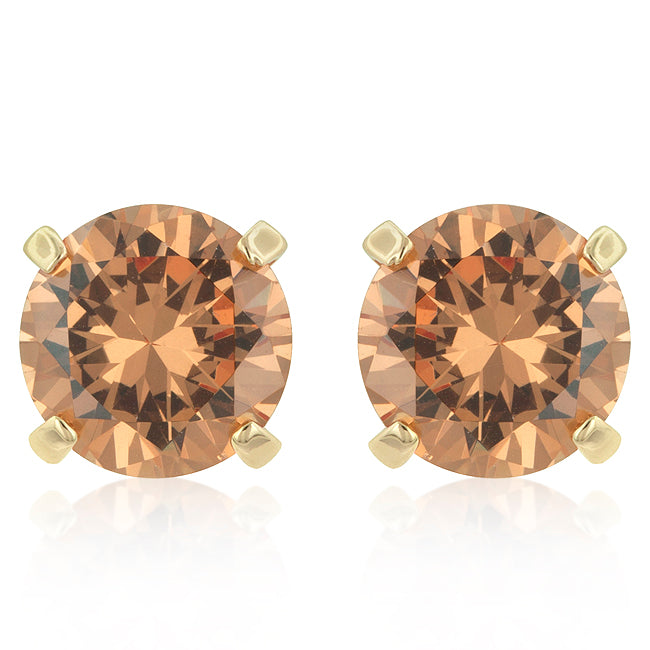 Completely Bella Pop The Champagne Cubic Zirconia Stud Earrings