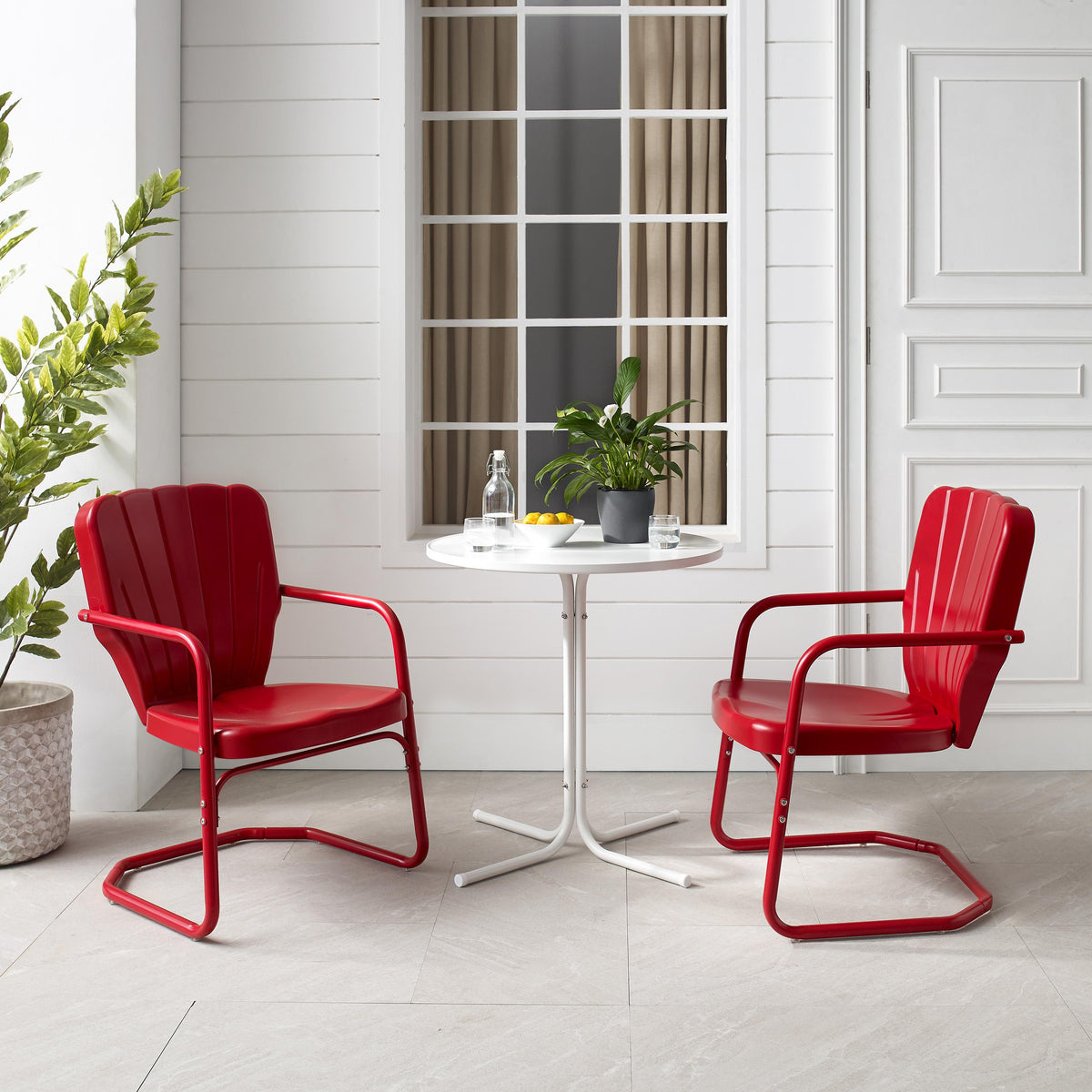 Crosley Outdoor Ridgeland 3Pc Retro Outdoor Bistro Set