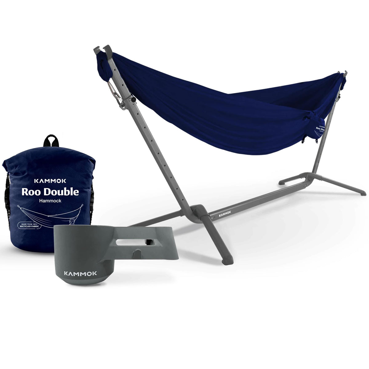 Kammok Swiftlet Hammock Stand Bundle - Granite Grey Stand / Midnight Blue Hammock