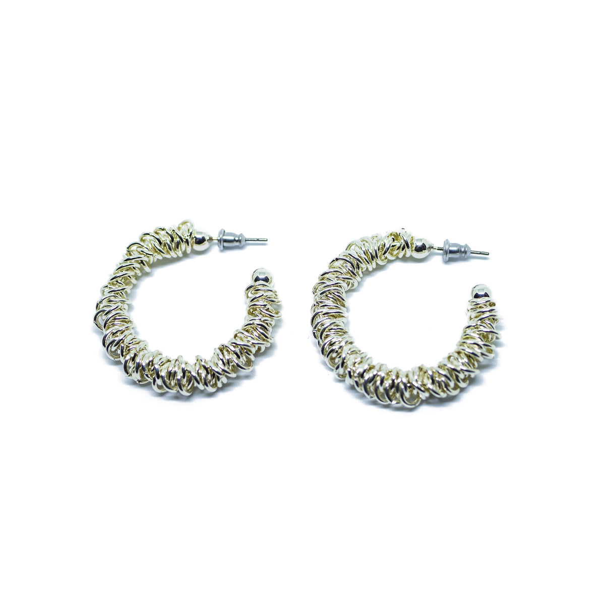 Completely Bella Silver Coiled Hoop Earrings