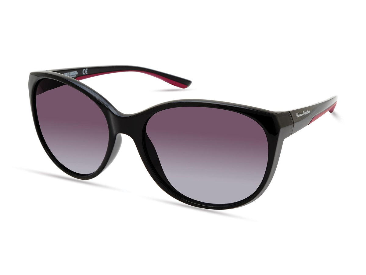 Harley Davidson Women's Sunglass Shiny Black/Smoke