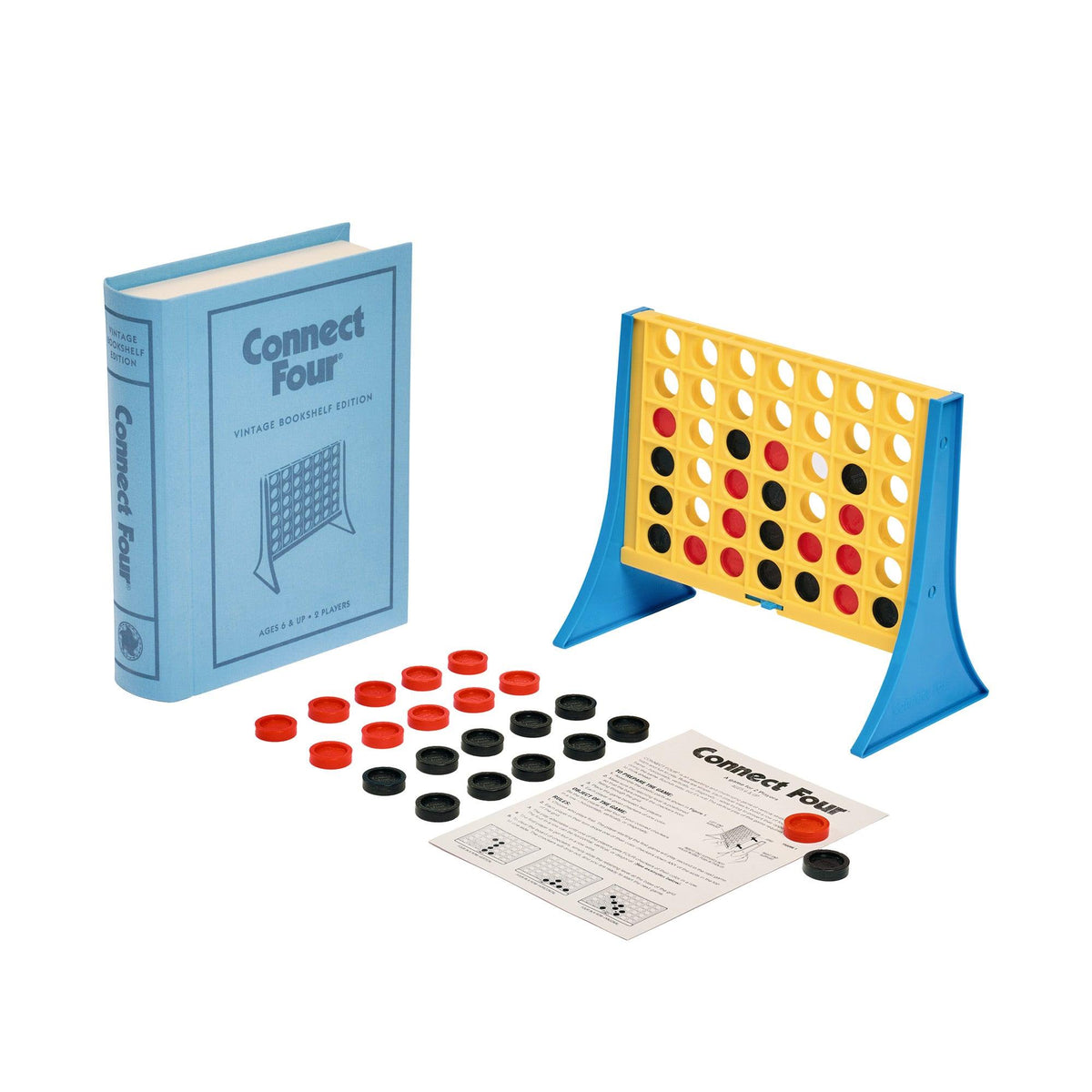 WS Games Connect Four Vintage Bookshelf Edition Board Game Ages 6+ Years