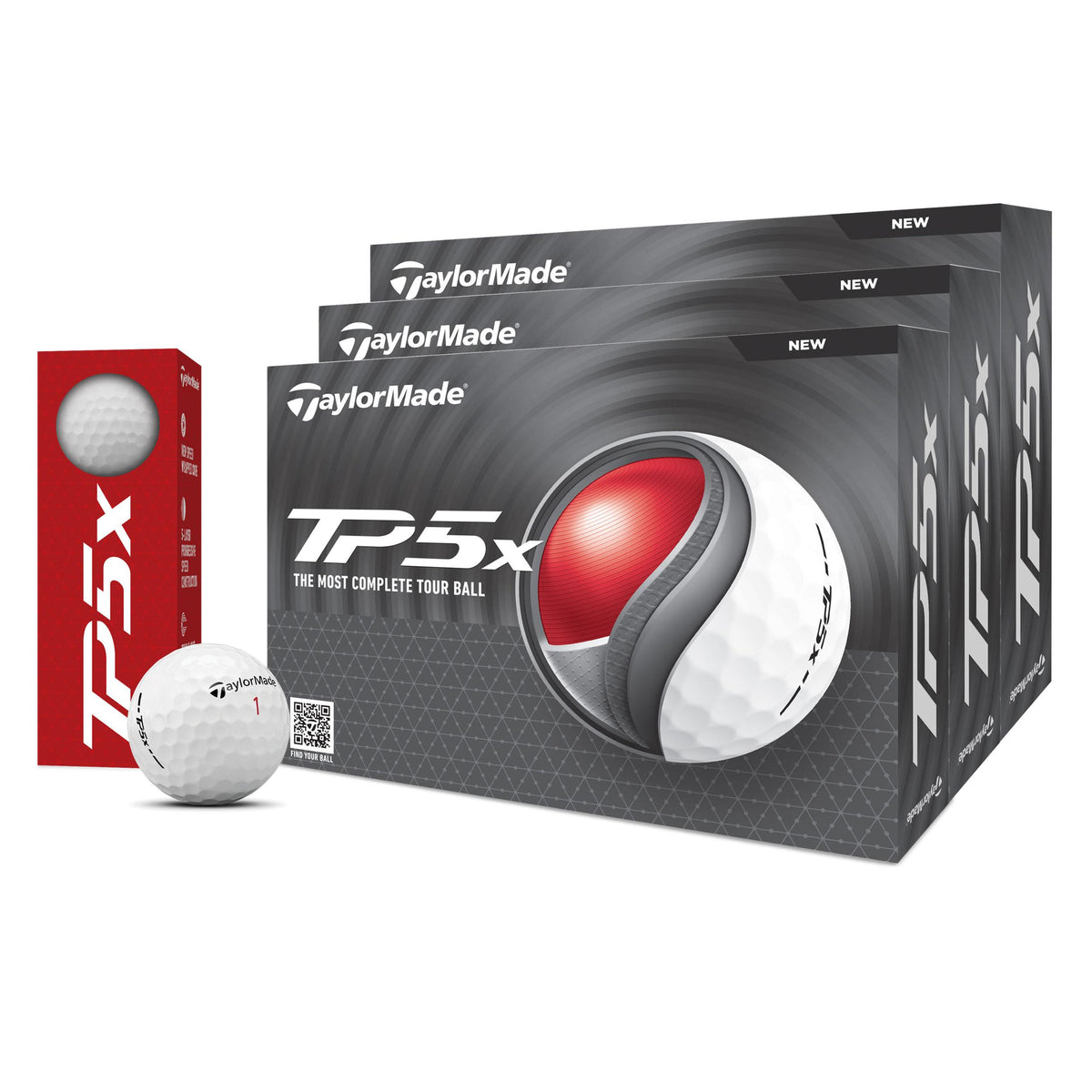 TaylorMade TP5x White Golf Ball Kit - 3 Dozen