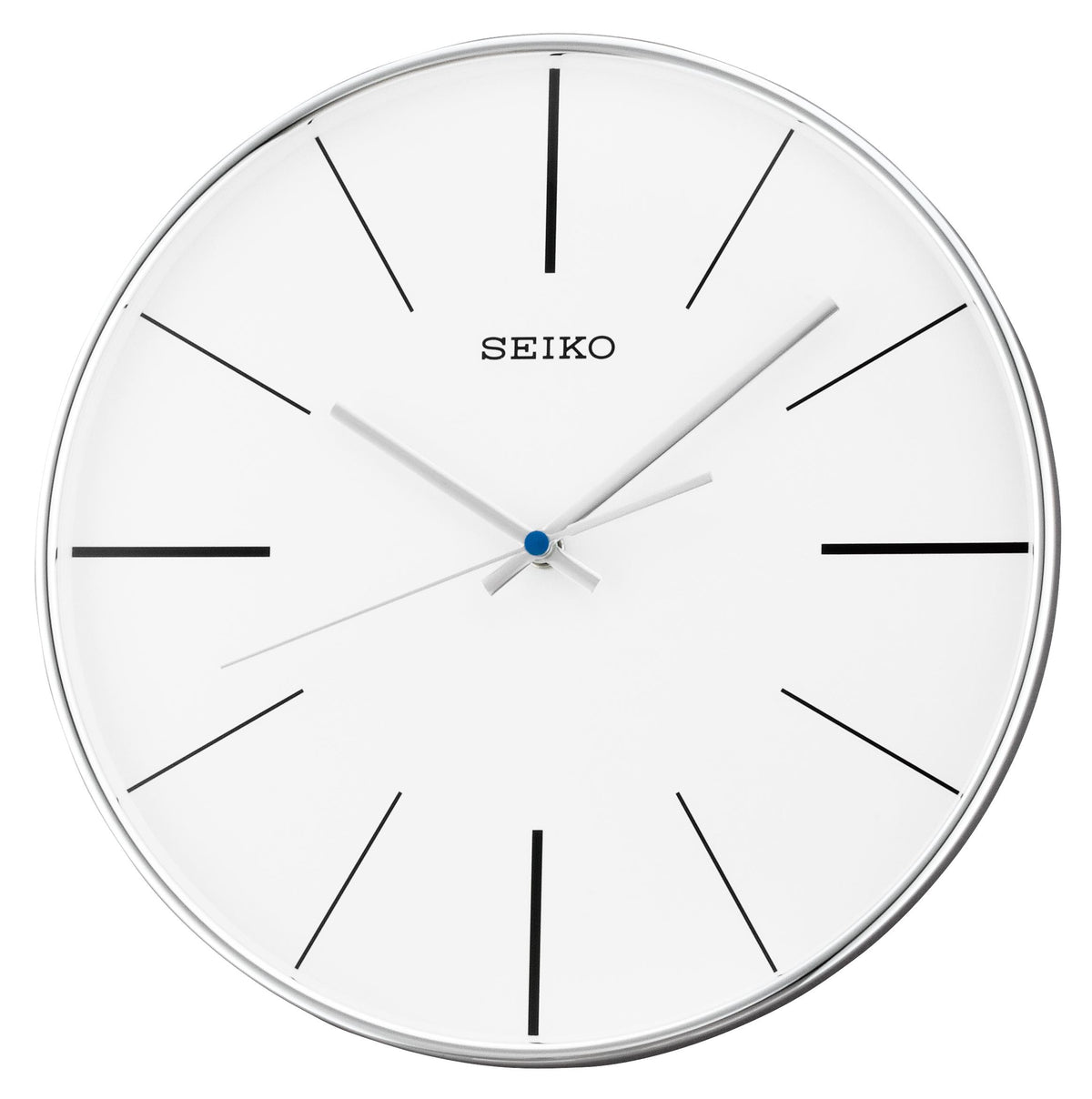 Seiko Clocks Wall, Quartz, Silver-Tone