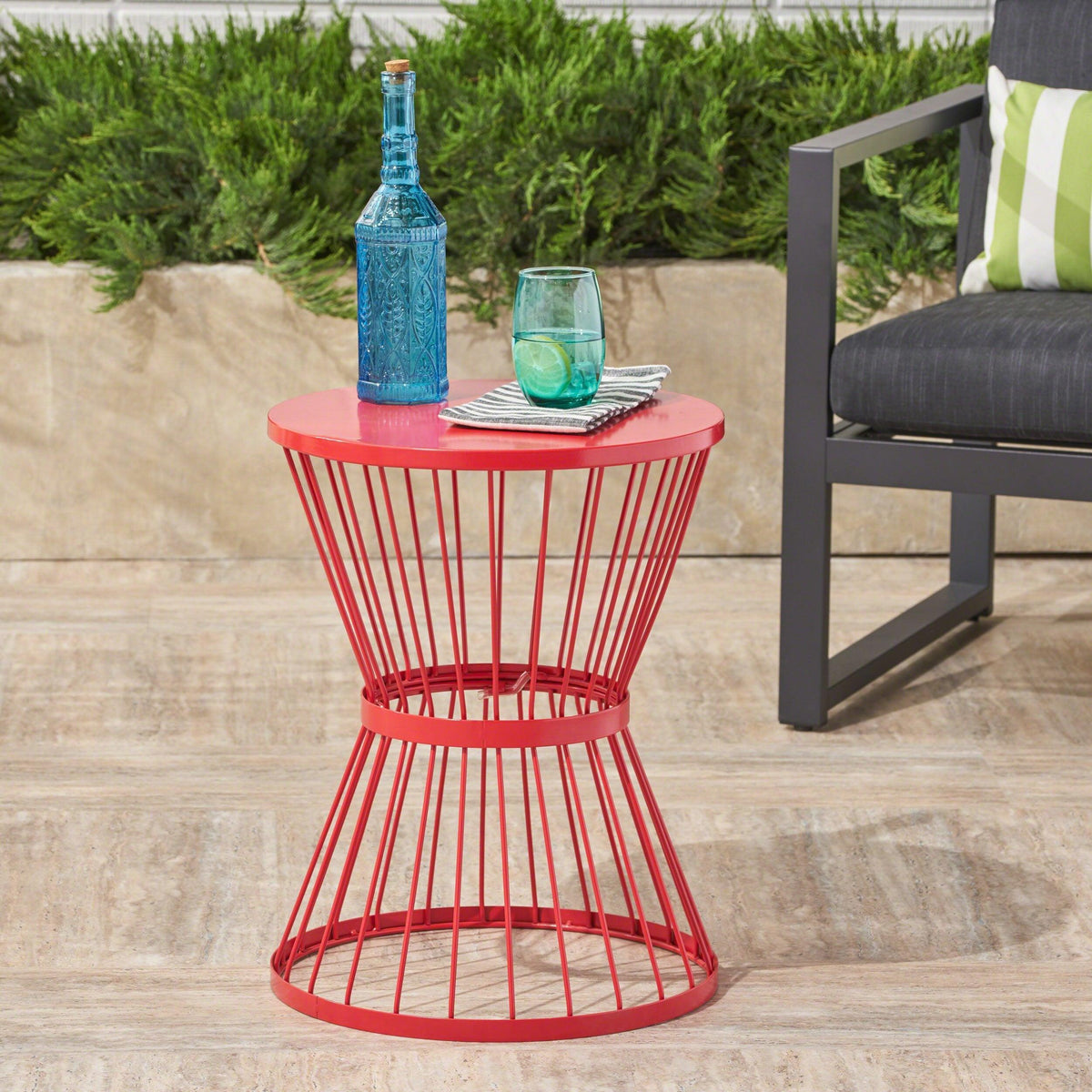 Stark Home Lassen Outdoor 16" Iron Side Table