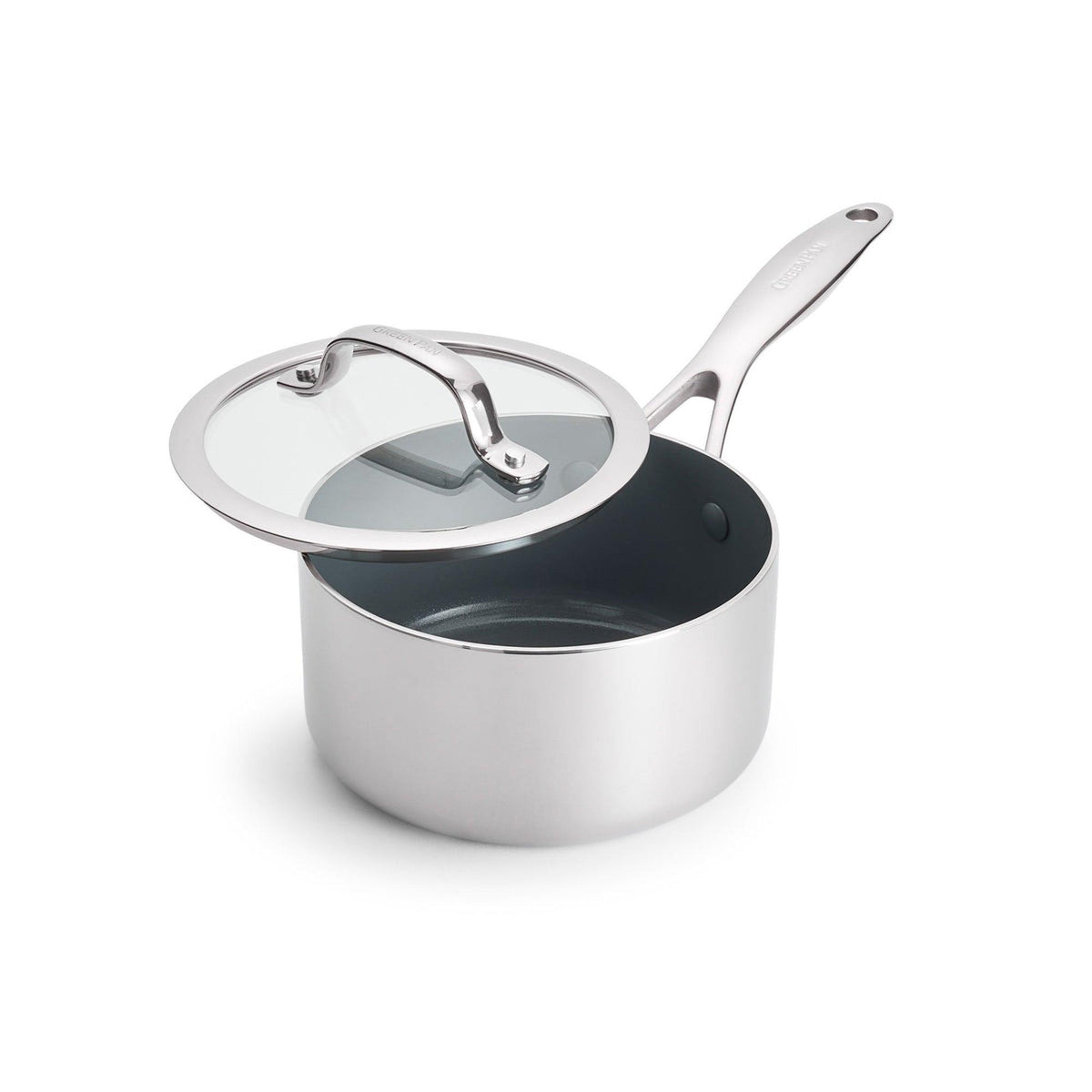 GreenPan Valencia Pro Stainless Steel 1.6qt Saucepan w/ Lid