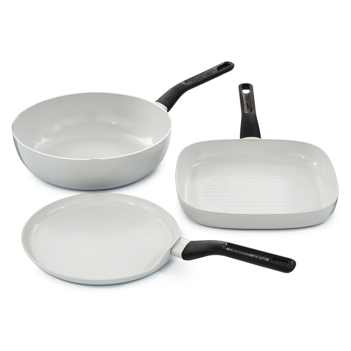 BergHOFF Leo Glints 3pc Ceramic Nonstick Cookware Set, Spirit