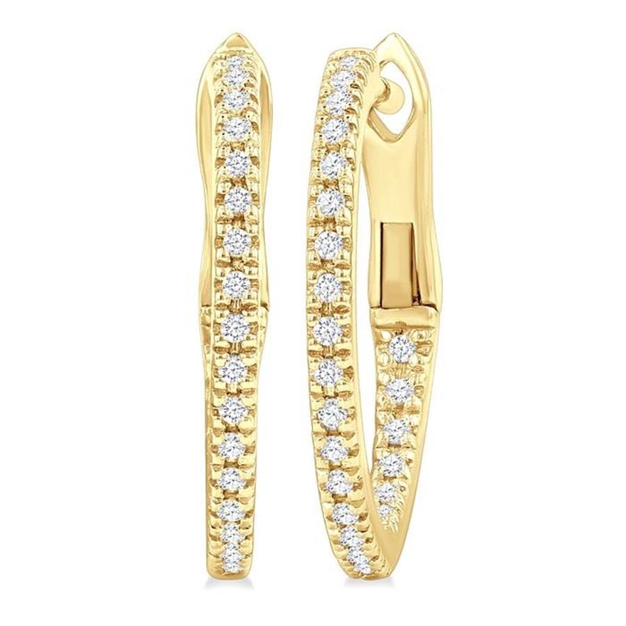 Jilco Inc Inside Out Diamond Hoops