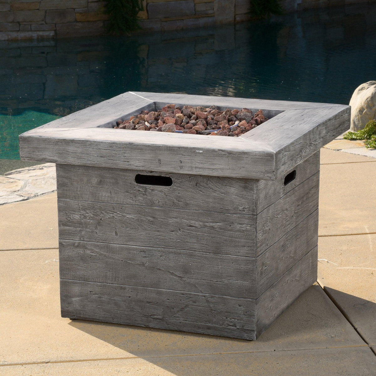 Stark Home Ford Square Gas Fueled Fire Pit
