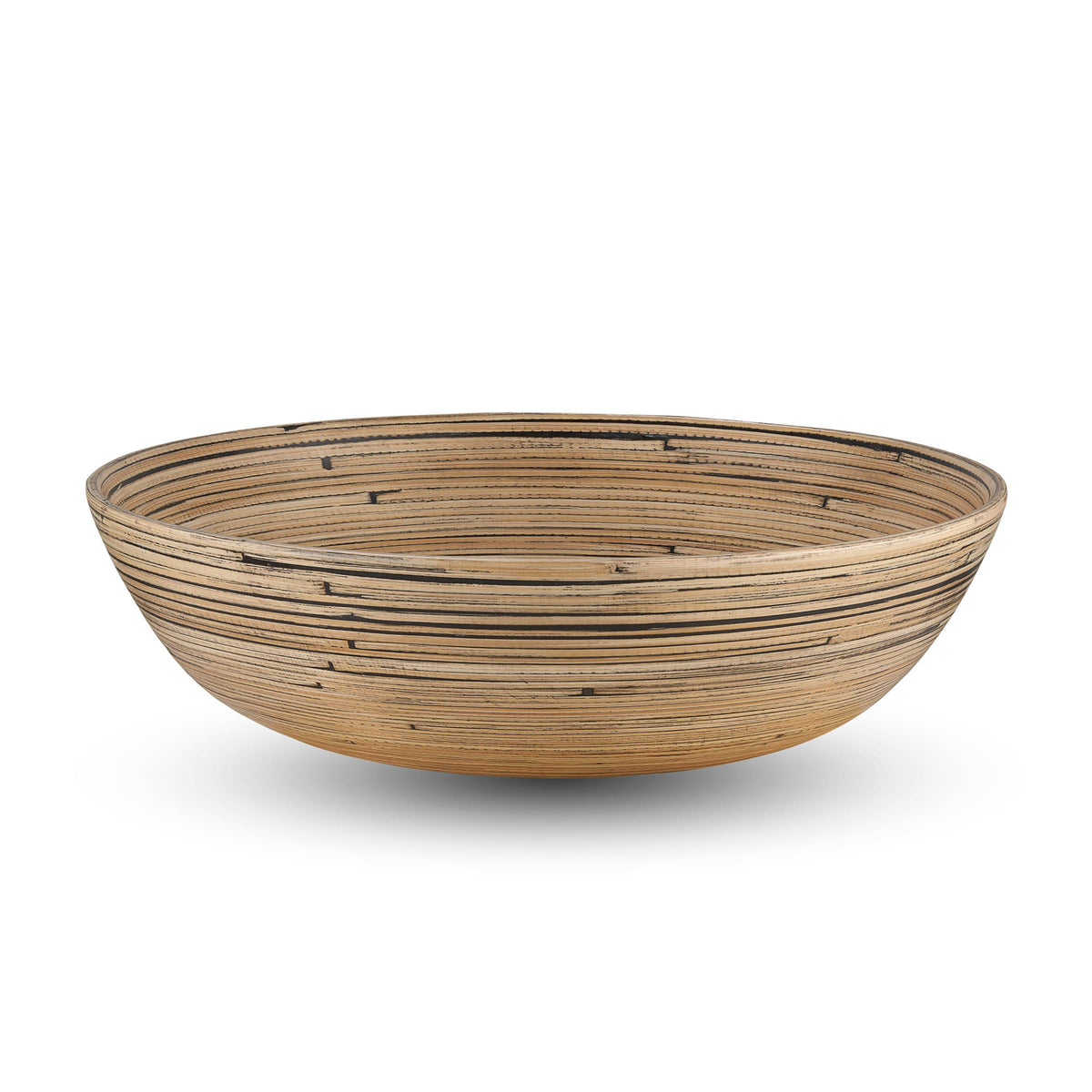 KitchenSupply LEXA - 12-Inch Bamboo Salad Bowl - Black Bamboo