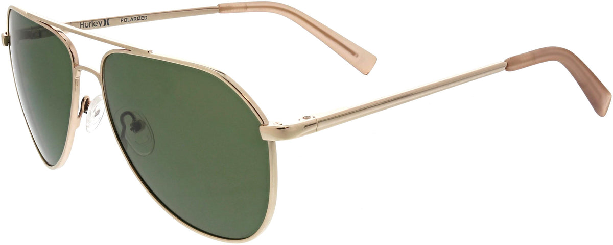 Hurley Women's Sunglasses Polarized Aviator Sunglasses - Gold
