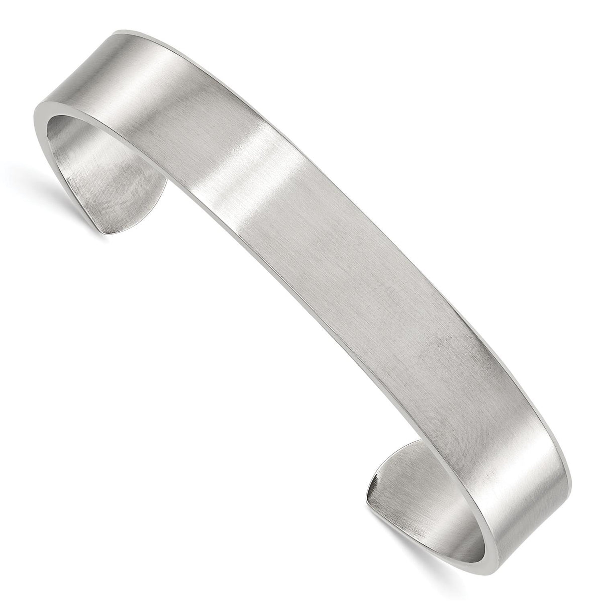 Distinctive Stainless Steel Brushed Cuff Bangle